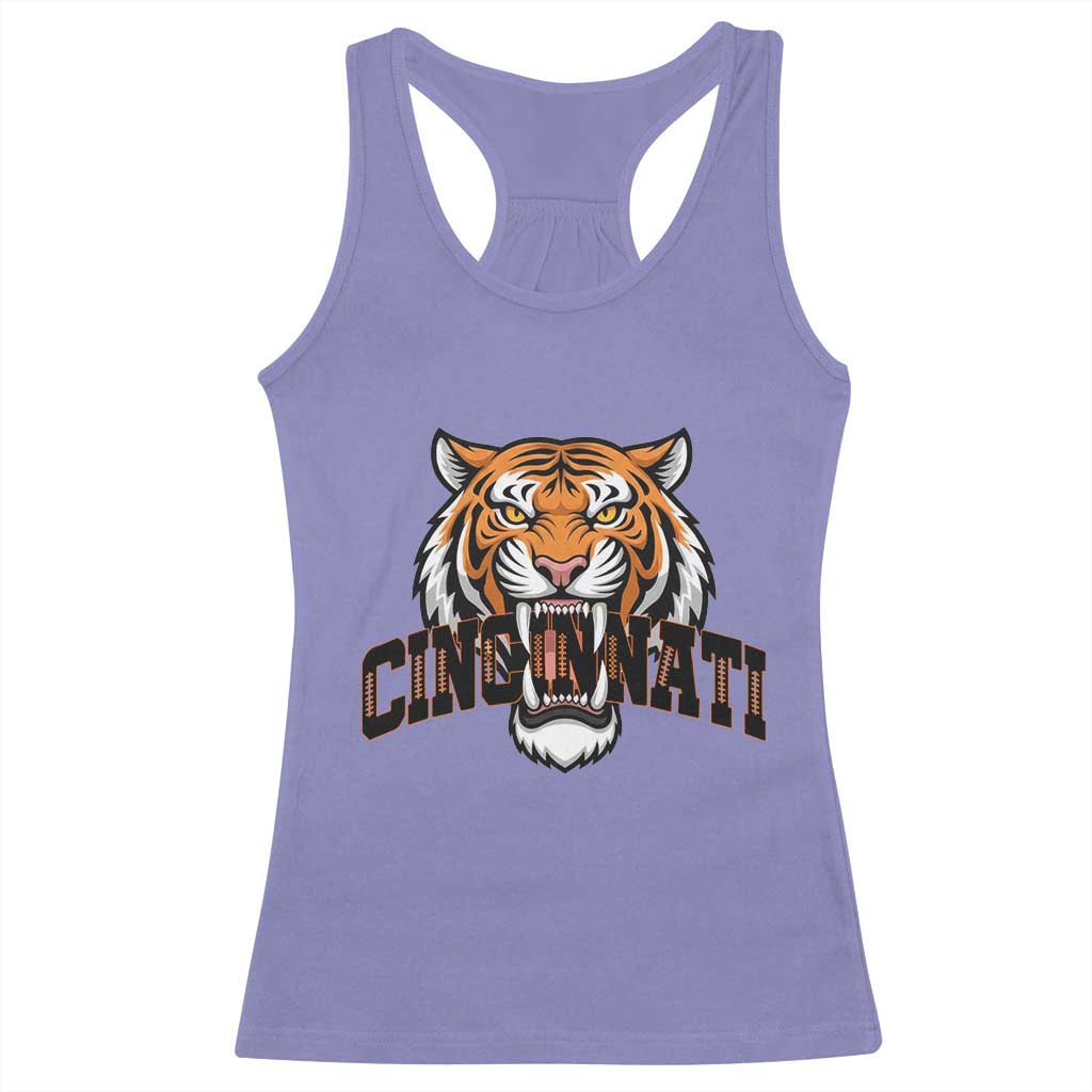 Roaring Cincinnati Tiger Football Racerback Tank Top Game Day Fans Gift - Wonder Print Shop