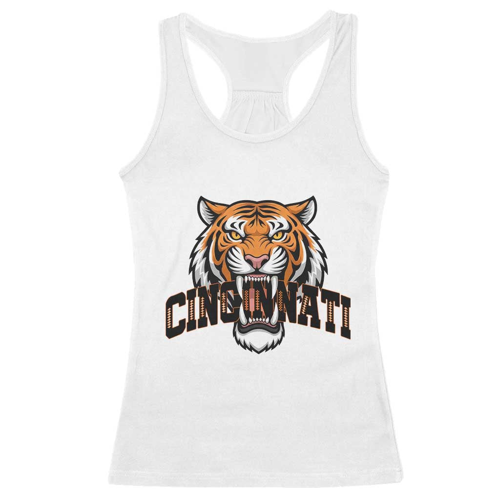 Roaring Cincinnati Tiger Football Racerback Tank Top Game Day Fans Gift - Wonder Print Shop