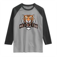 Roaring Cincinnati Tiger Football Raglan Shirt Game Day Fans Gift - Wonder Print Shop