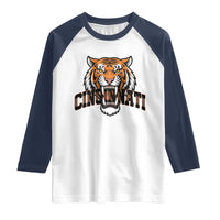Roaring Cincinnati Tiger Football Raglan Shirt Game Day Fans Gift - Wonder Print Shop