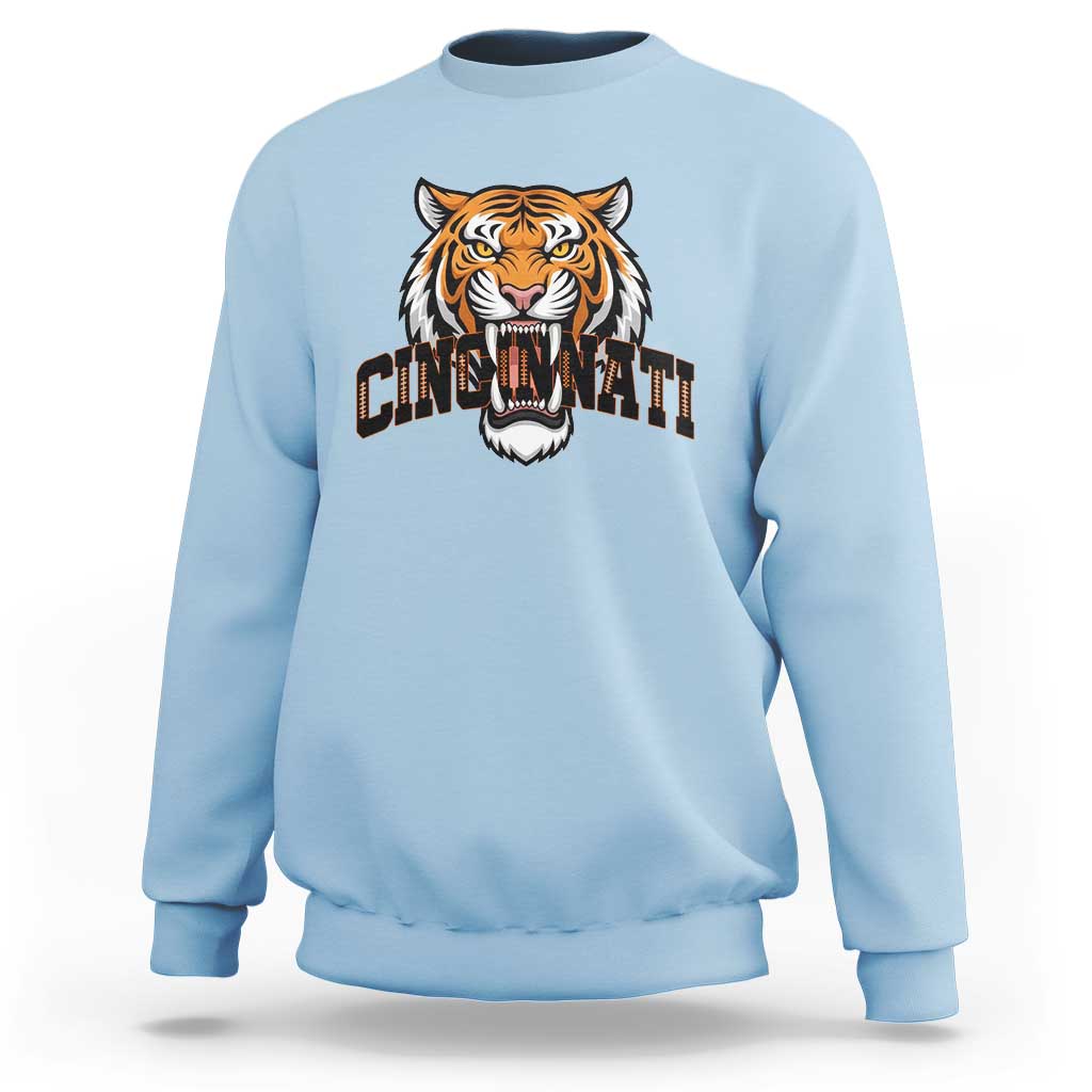 Roaring Cincinnati Tiger Football Sweatshirt Game Day Fans Gift - Wonder Print Shop