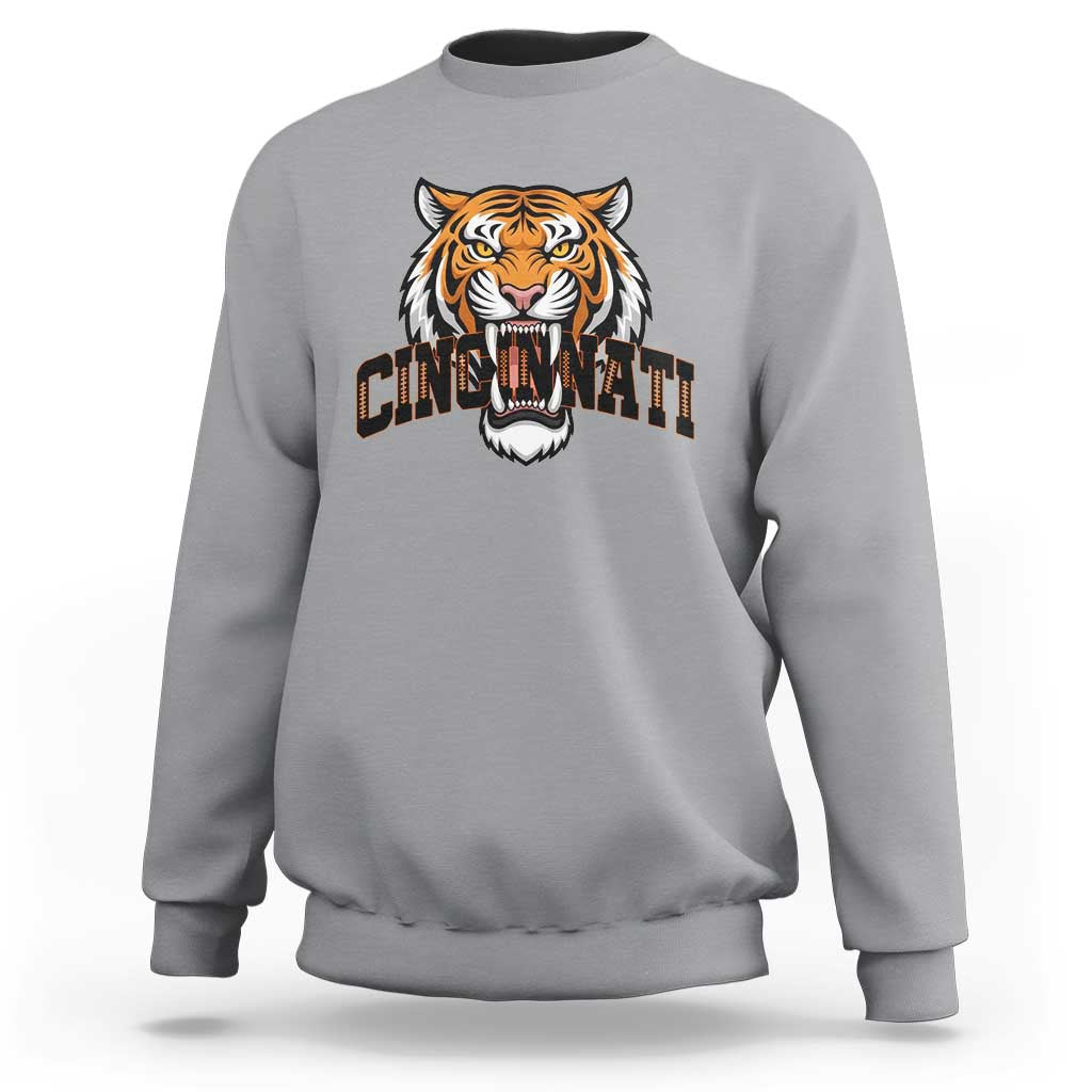 Roaring Cincinnati Tiger Football Sweatshirt Game Day Fans Gift - Wonder Print Shop