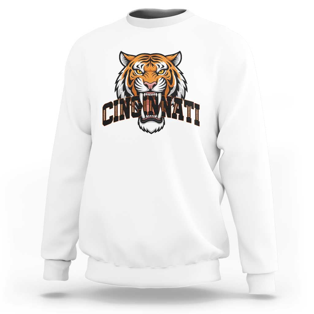 Roaring Cincinnati Tiger Football Sweatshirt Game Day Fans Gift - Wonder Print Shop