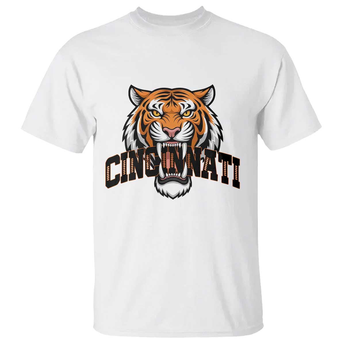 Roaring Cincinnati Tiger Football T Shirt Game Day Fans Gift - Wonder Print Shop