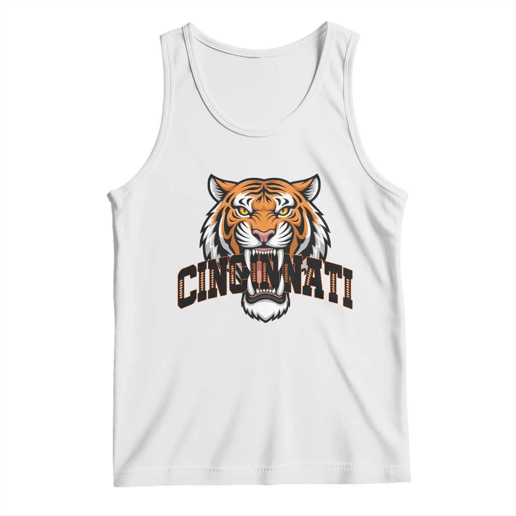 Roaring Cincinnati Tiger Football Tank Top Game Day Fans Gift - Wonder Print Shop