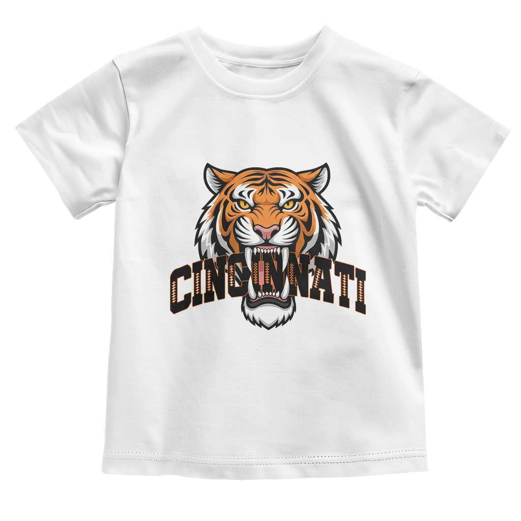 Roaring Cincinnati Tiger Football Toddler T Shirt Game Day Fans Gift - Wonder Print Shop