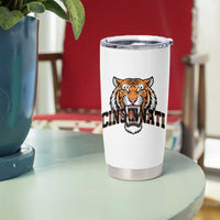 Roaring Cincinnati Tiger Football Tumbler Cup Game Day Fans Gift - Wonder Print Shop
