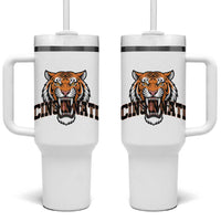 Roaring Cincinnati Tiger Football Tumbler With Handle Game Day Fans Gift - Wonder Print Shop