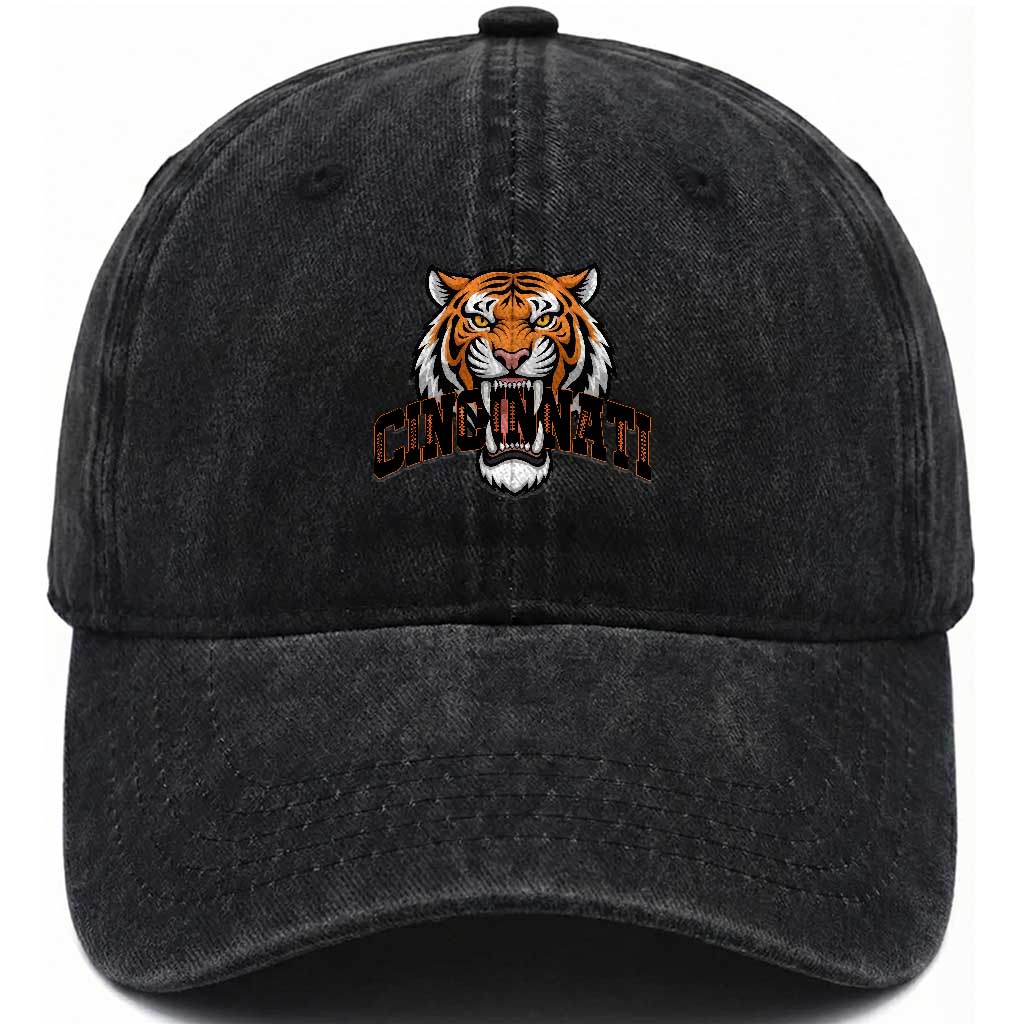 Roaring CFBT Game Day Fans Gift Washed Cotton Baseball Cap