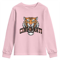 Roaring Cincinnati Tiger Football Youth Sweatshirt Game Day Fans Gift - Wonder Print Shop