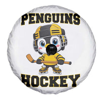 Funny Penguin Playing Ice Hockey Spare Tire Cover Winter Sports Gift - Wonder Print Shop