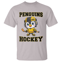 Funny Penguin Playing Ice Hockey T Shirt Winter Sports Gift - Wonder Print Shop