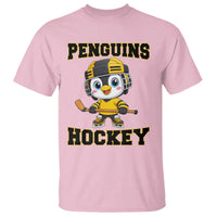 Funny Penguin Playing Ice Hockey T Shirt Winter Sports Gift - Wonder Print Shop