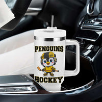Funny Penguin Playing Ice Hockey Tumbler With Handle Winter Sports Gift - Wonder Print Shop
