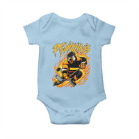 Penguin Playing Ice Hockey Baby Onesie Funny Sports Fan Gift - Wonder Print Shop