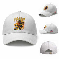 Penguin Playing Ice Hockey Baseball Cap Funny Sports Fan Gift