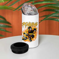 Penguin Playing Ice Hockey 4 in 1 Can Cooler Tumbler Funny Sports Fan Gift - Wonder Print Shop