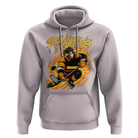Penguin Playing Ice Hockey Hoodie Funny Sports Fan Gift - Wonder Print Shop