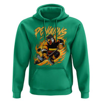Penguin Playing Ice Hockey Hoodie Funny Sports Fan Gift - Wonder Print Shop