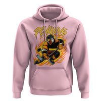 Penguin Playing Ice Hockey Hoodie Funny Sports Fan Gift - Wonder Print Shop