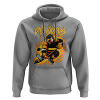 Penguin Playing Ice Hockey Hoodie Funny Sports Fan Gift - Wonder Print Shop