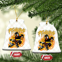Penguin Playing Ice Hockey Ceramic Ornament Funny Sports Fan Gift - Wonder Print Shop