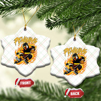 Penguin Playing Ice Hockey Ceramic Ornament Funny Sports Fan Gift - Wonder Print Shop