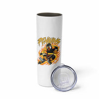 Penguin Playing Ice Hockey Skinny Tumbler Funny Sports Fan Gift - Wonder Print Shop