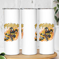 Penguin Playing Ice Hockey Skinny Tumbler Funny Sports Fan Gift - Wonder Print Shop