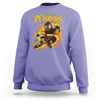 Penguin Playing Ice Hockey Sweatshirt Funny Sports Fan Gift - Wonder Print Shop