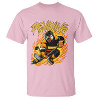 Penguin Playing Ice Hockey T Shirt Funny Sports Fan Gift - Wonder Print Shop