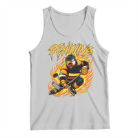 Penguin Playing Ice Hockey Tank Top Funny Sports Fan Gift - Wonder Print Shop