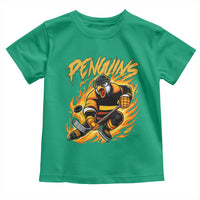 Penguin Playing Ice Hockey Toddler T Shirt Funny Sports Fan Gift - Wonder Print Shop