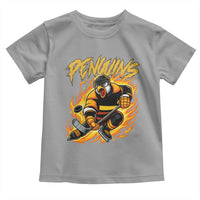 Penguin Playing Ice Hockey Toddler T Shirt Funny Sports Fan Gift - Wonder Print Shop