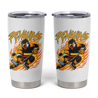 Penguin Playing Ice Hockey Tumbler Cup Funny Sports Fan Gift - Wonder Print Shop