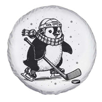 Cute Penguin Playing Ice Hockey Spare Tire Cover Funny Sports Lover Gift - Wonder Print Shop