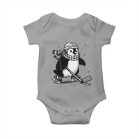 Cute Penguin Playing Ice Hockey Baby Onesie Funny Sports Lover Gift - Wonder Print Shop