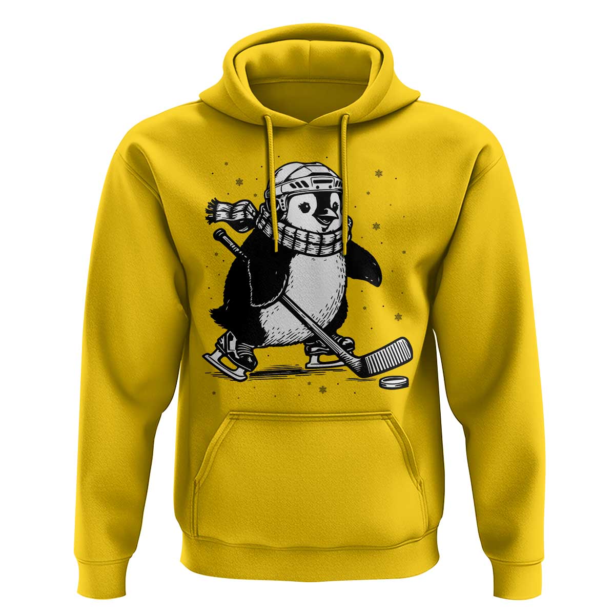 Cute Penguin Playing Ice Hockey Hoodie Funny Sports Lover Gift - Wonder Print Shop