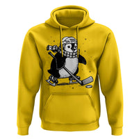 Cute Penguin Playing Ice Hockey Hoodie Funny Sports Lover Gift - Wonder Print Shop