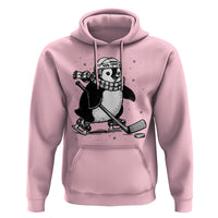 Cute Penguin Playing Ice Hockey Hoodie Funny Sports Lover Gift - Wonder Print Shop