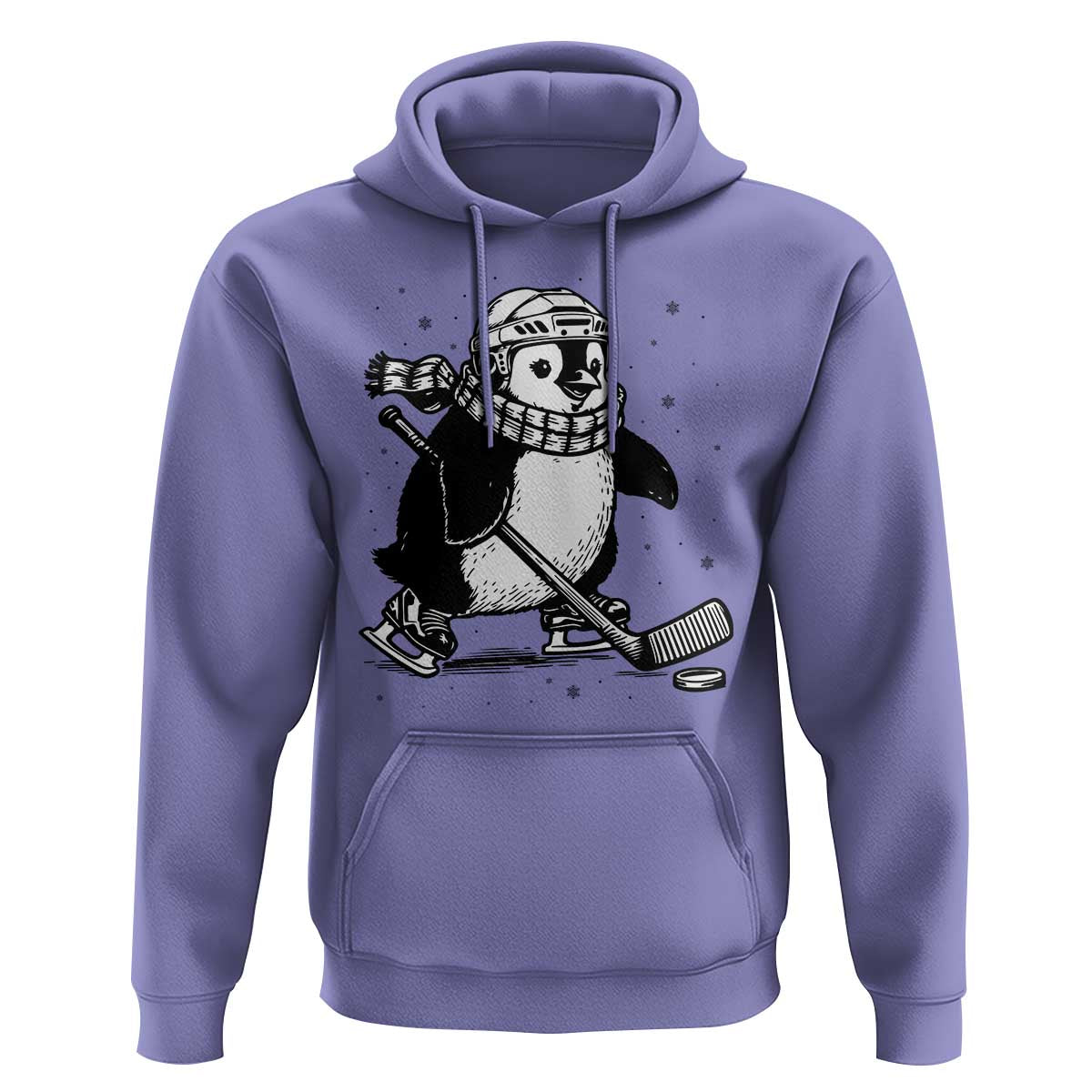 Cute Penguin Playing Ice Hockey Hoodie Funny Sports Lover Gift - Wonder Print Shop