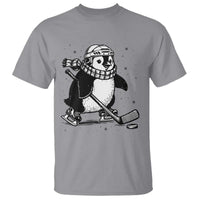 Cute Penguin Playing Ice Hockey T Shirt Funny Sports Lover Gift - Wonder Print Shop