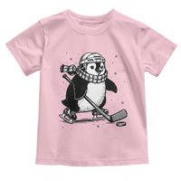 Cute Penguin Playing Ice Hockey Toddler T Shirt Funny Sports Lover Gift - Wonder Print Shop