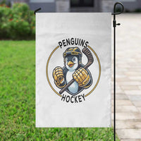 Funny Penguin Hockey Player Garden Flag Gift For Animal Lovers - Wonder Print Shop