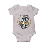 Funny Penguin Hockey Player Baby Onesie Gift For Animal Lovers - Wonder Print Shop