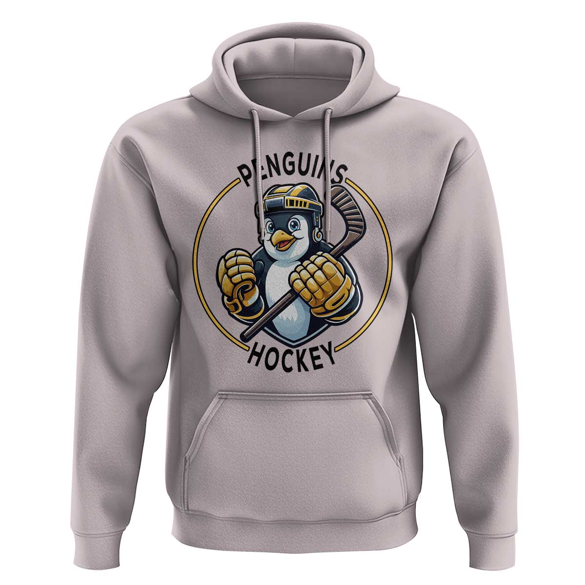 Funny Penguin Hockey Player Hoodie Gift For Animal Lovers - Wonder Print Shop