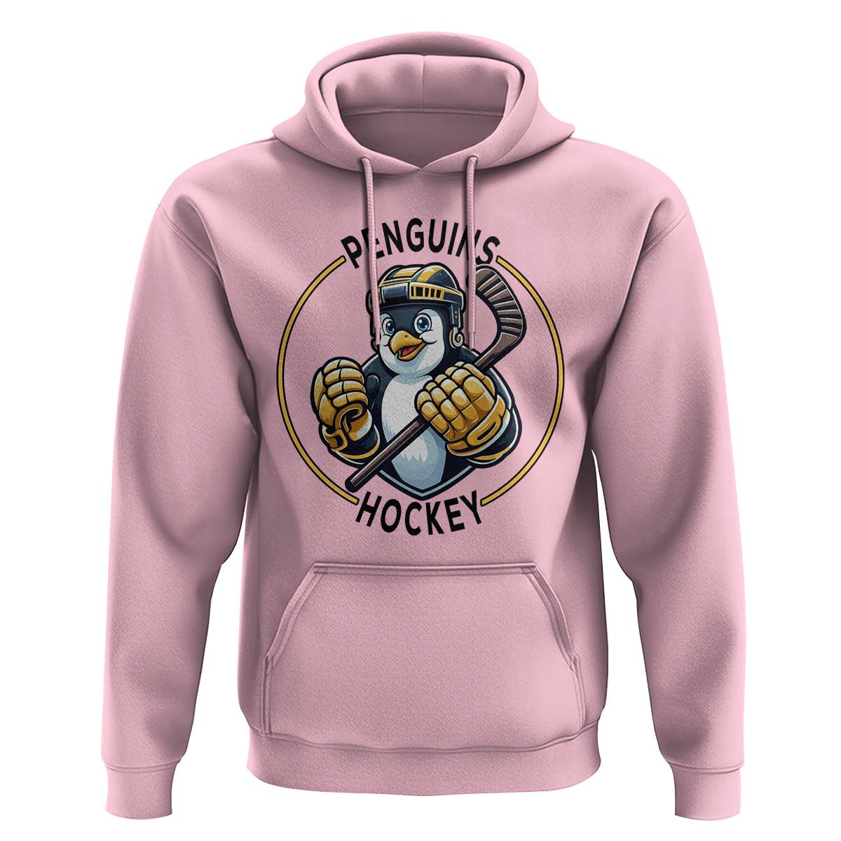 Funny Penguin Hockey Player Hoodie Gift For Animal Lovers - Wonder Print Shop