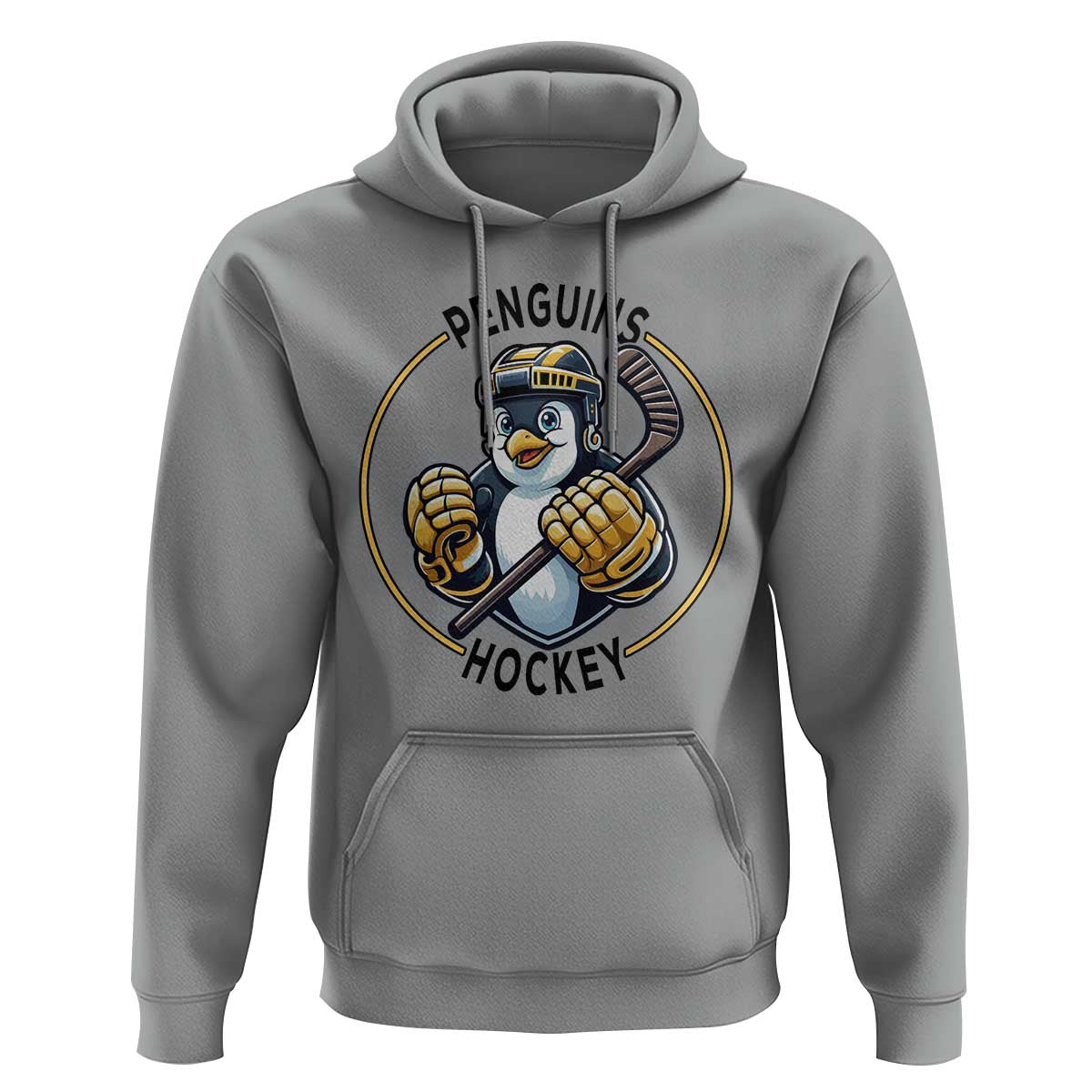 Funny Penguin Hockey Player Hoodie Gift For Animal Lovers - Wonder Print Shop
