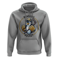 Funny Penguin Hockey Player Hoodie Gift For Animal Lovers - Wonder Print Shop