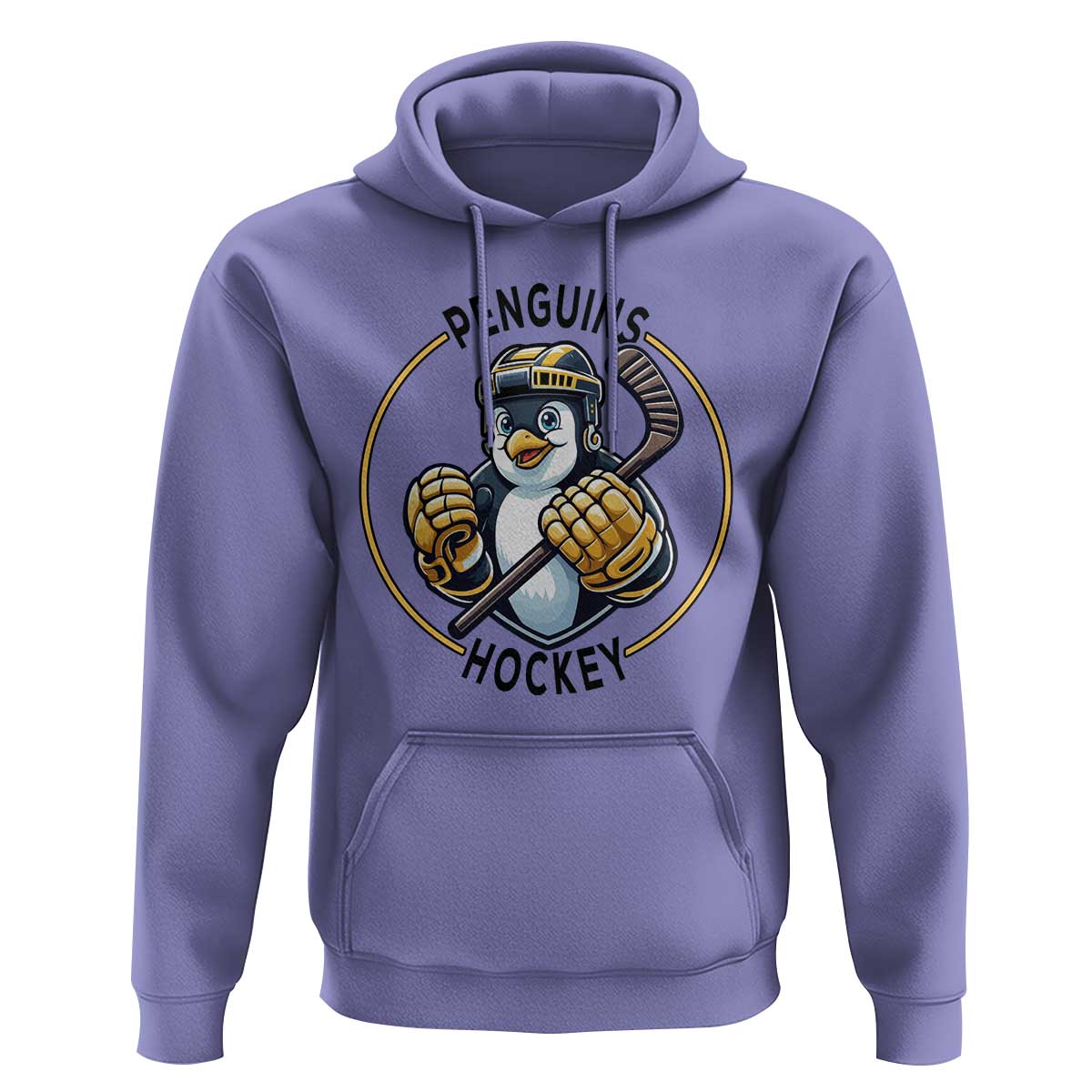 Funny Penguin Hockey Player Hoodie Gift For Animal Lovers - Wonder Print Shop